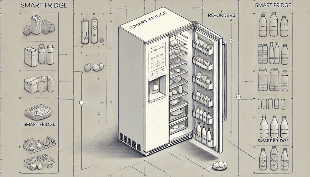 Smart fridges detect missing items and automatically re-order them for home delivery