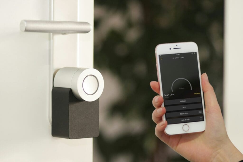 Security is an important aspect of smart homes. Today's applications include locking/unlocking remotely and monitoring the lock's status