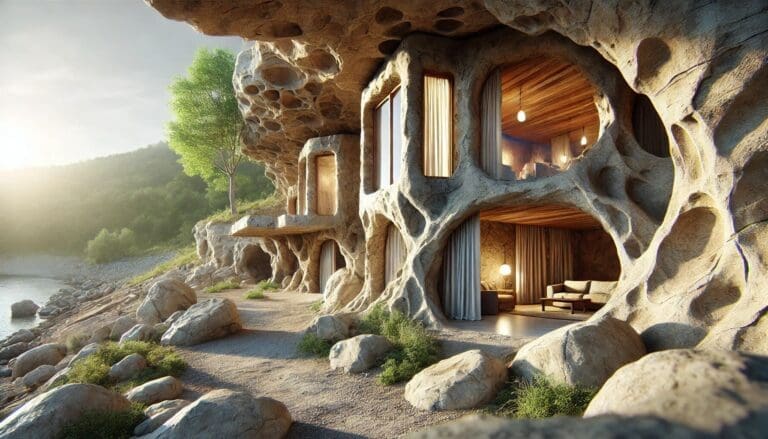 Earth houses can also be built into rocks, with re-use of existing caves